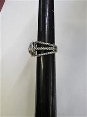 James Avery Twisted Wire Blue Topaz Gemstone Ring – Sterling Silver